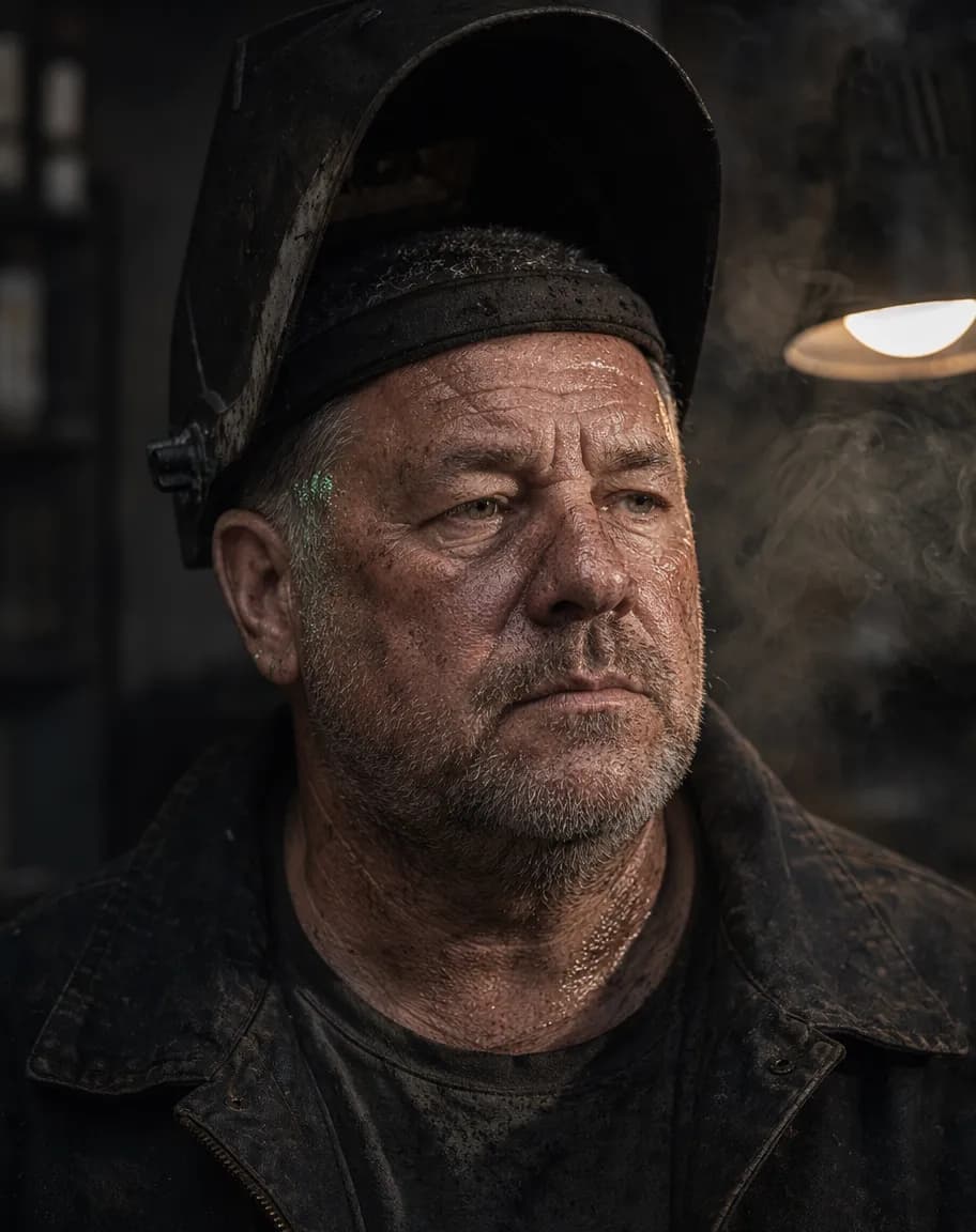 Handen van een vakman, geconcentreerd aan het werk